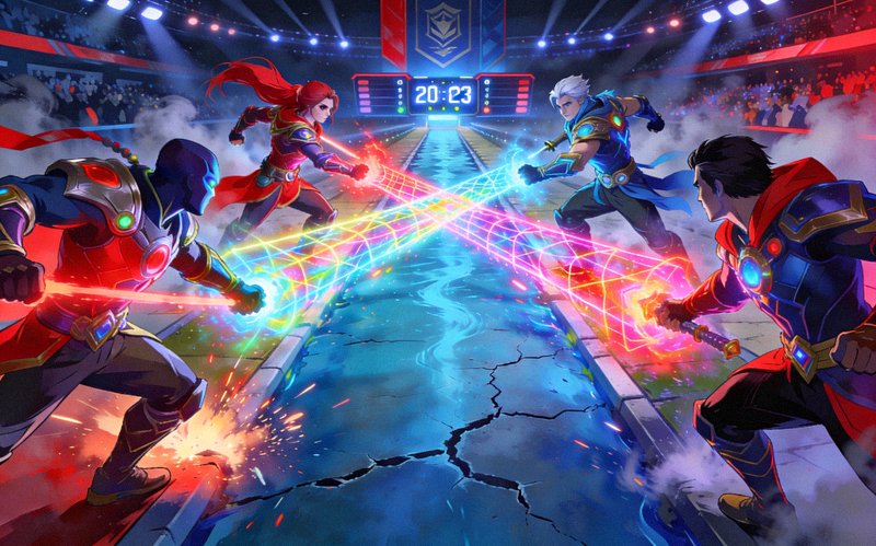 英雄联盟2023世界总决赛第五局激烈团战现场画面